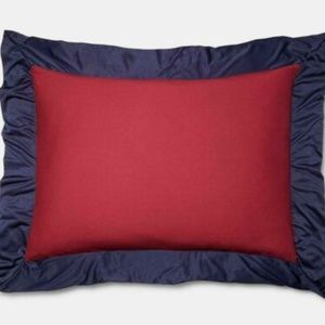 CALVIN KLEIN NICCOLO STANDARD SHAMS NAVY/BURGUNDY